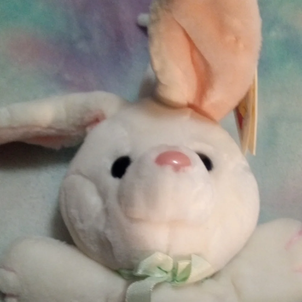 Musical Stretch Plush Bunny By Dakin In White Pink Details